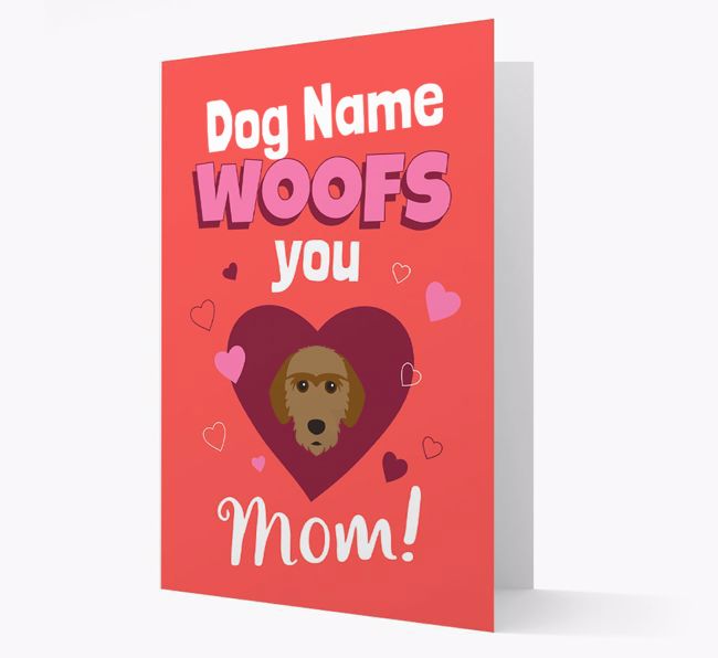 'I Woof You Mom' - Personalized {breedFullName} Card 